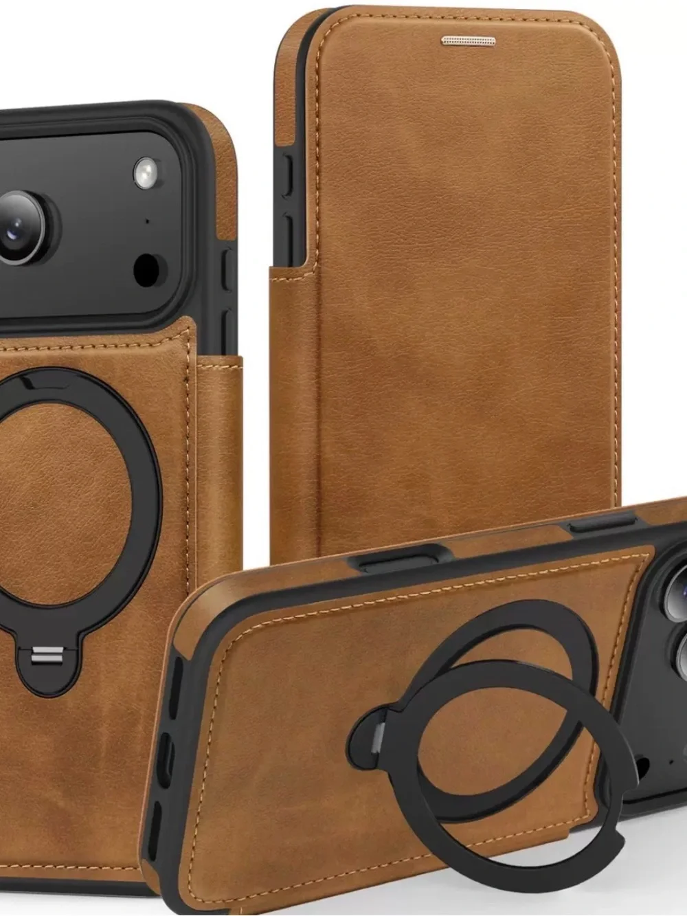 Stand case for iPhone 17 Pro max brown